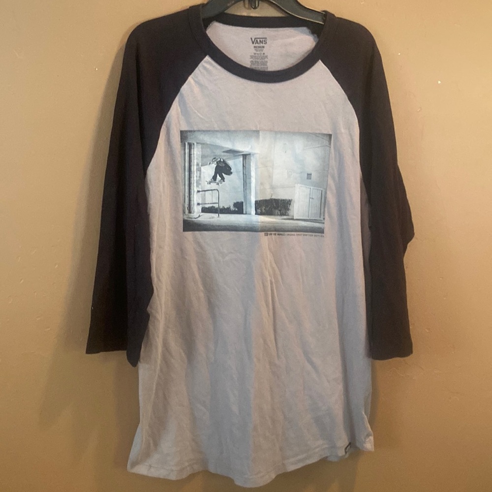 Vans Baseball Style 3/4 Sleeve Shirt 🛹 Size Medium 🧚